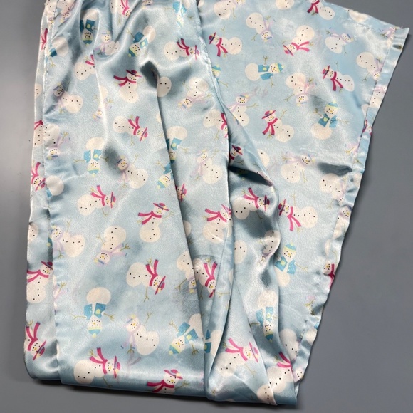 VTG. Limited Too Girls Sz 14 (L) Snowman Print Pajamas Lounge Sleep Pants 2931 - Picture 2 of 6